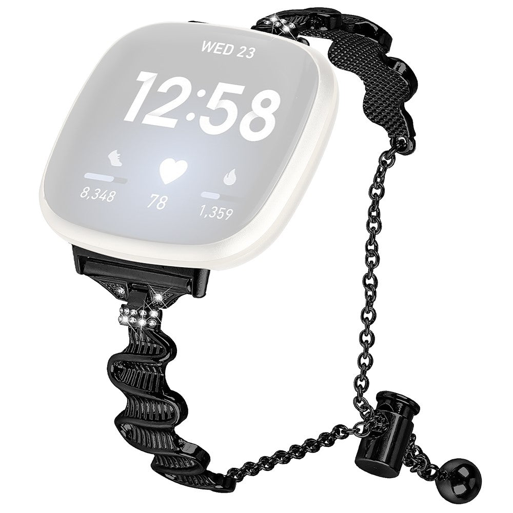 Fitbit Versa 4 / Sense 2 ruostumattomasta teräksestä Watch Band strass ...