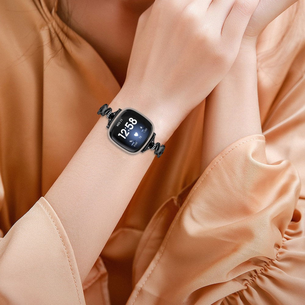 Fitbit Versa 4 / Sense 2 ruostumattomasta teräksestä Watch Band strass ...