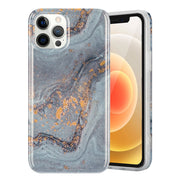 Marble design iPhone 12 Pro Max kotelot - Harmaa