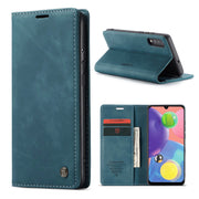 CaseMe Samsung Galaxy A70s vintage-kotelo - Sininen