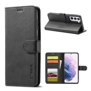 LC.Imeeke Samsung Galaxy S21 Flip Case - Musta