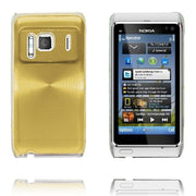 Aluminium Shield Läpikuultava Reunus (Kulta) Nokia N8 Suojakuori