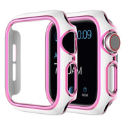 Apple Watch Series 6 / 5 44mm värillinen koristeellinen suojus - Valkoinen / Pinkki