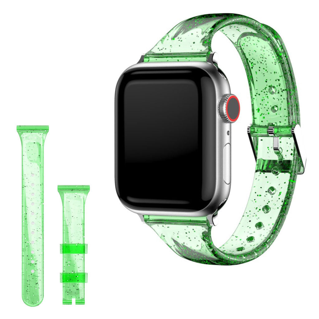 Apple Watch Series 6 / 5 40mm glitter-tyylinen ranneke - Vihreä