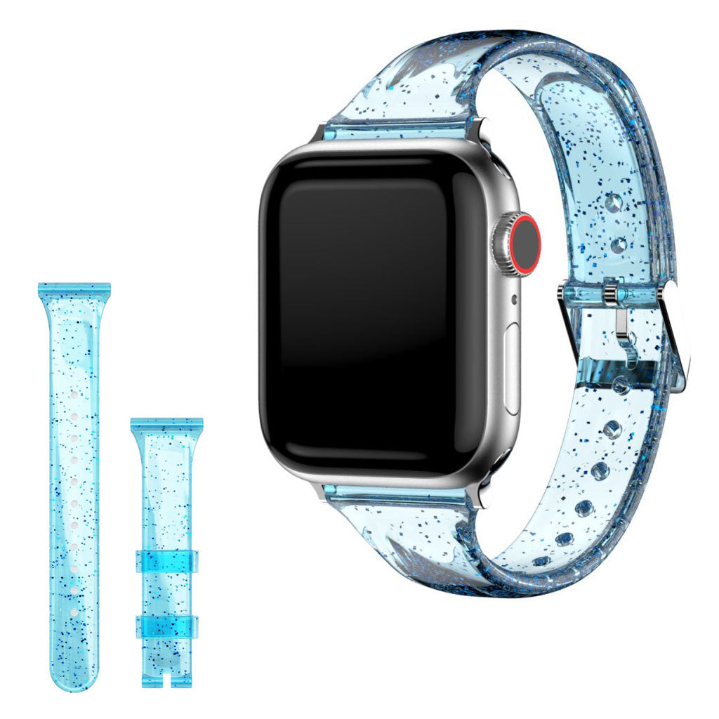 Apple Watch Series 6 / 5 40mm glitter-tyylinen ranneke - Sininen