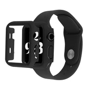 Apple Watch Series 6 / 5 40mm suojus karkaistulla lasilla + kellonauha - Musta