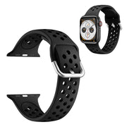 Kaksivärinen silikoninen kellonauha Apple Watch Series 6 / 5 40mm - Musta