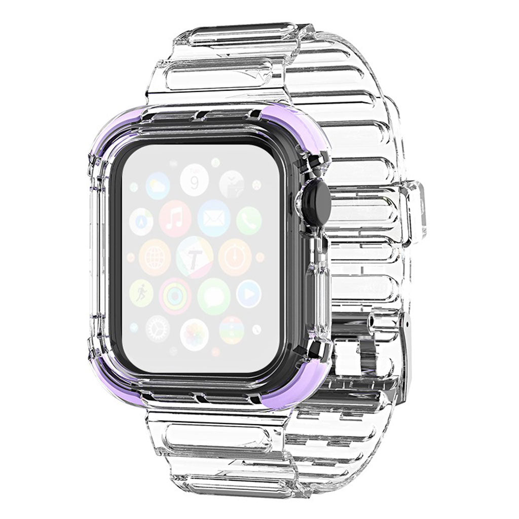Apple Watch Series 6 / 5 40mm väri reuna kirkas tyyli kellonauha - Violetti