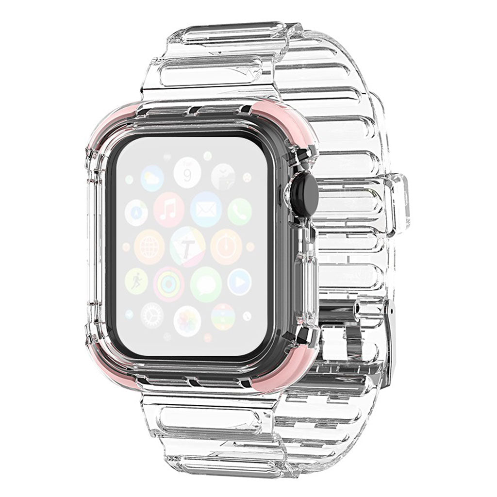 Apple Watch Series 6 / 5 40mm väri reuna kirkas tyyli kellonauha - Pinkki