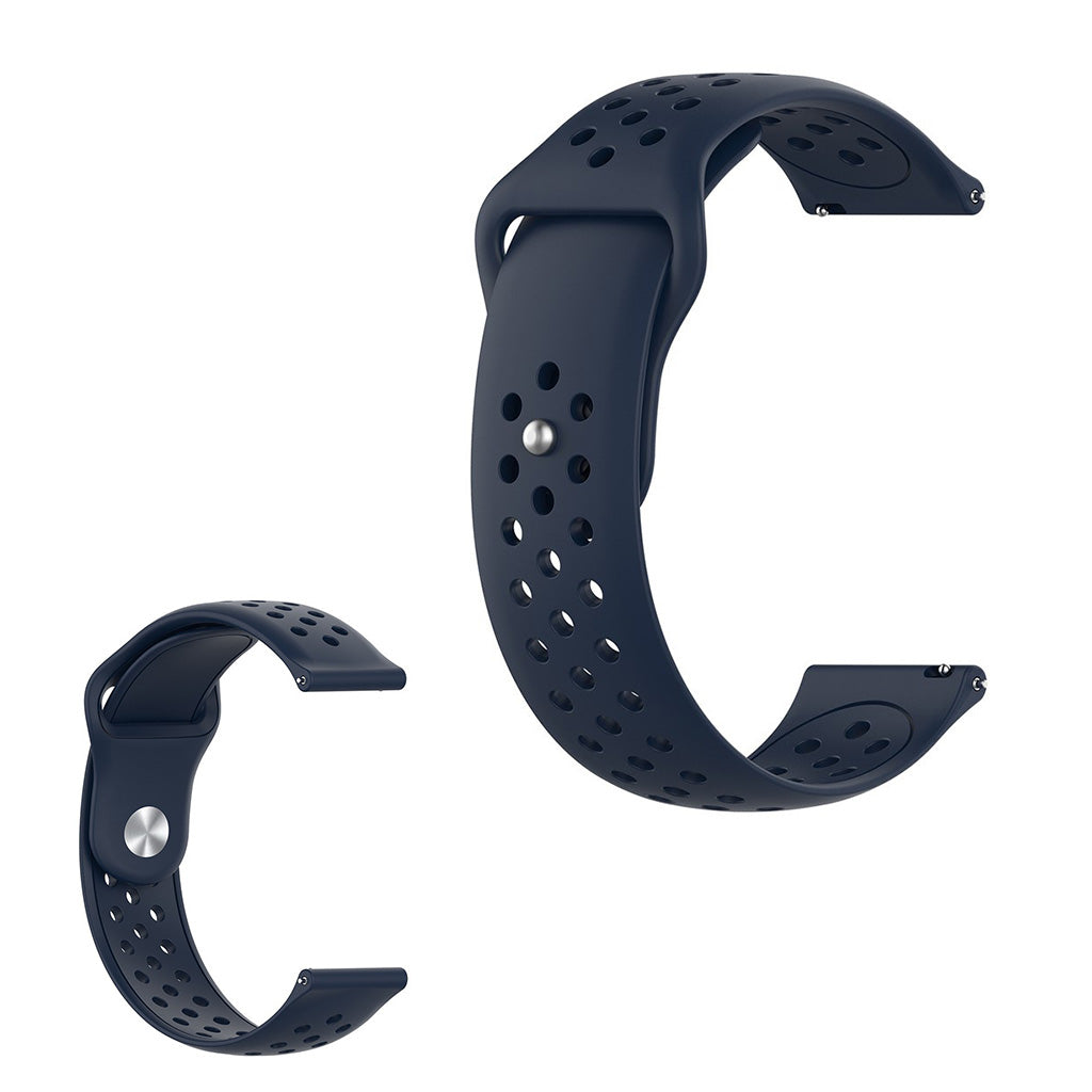 Samsung Gear S3 tyylikäs reikämuotoiluinen kellonauha - Tummansininen