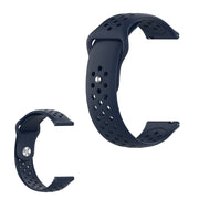 Samsung Gear S3 tyylikäs reikämuotoiluinen kellonauha - Tummansininen