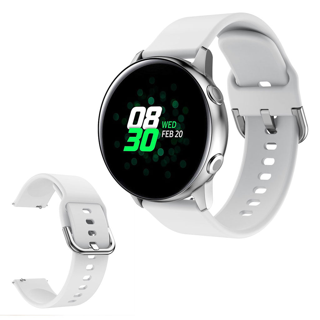 Samsung Galaxy Watch Active 2 - 40mm silikoninen ranneke - Valkoinen