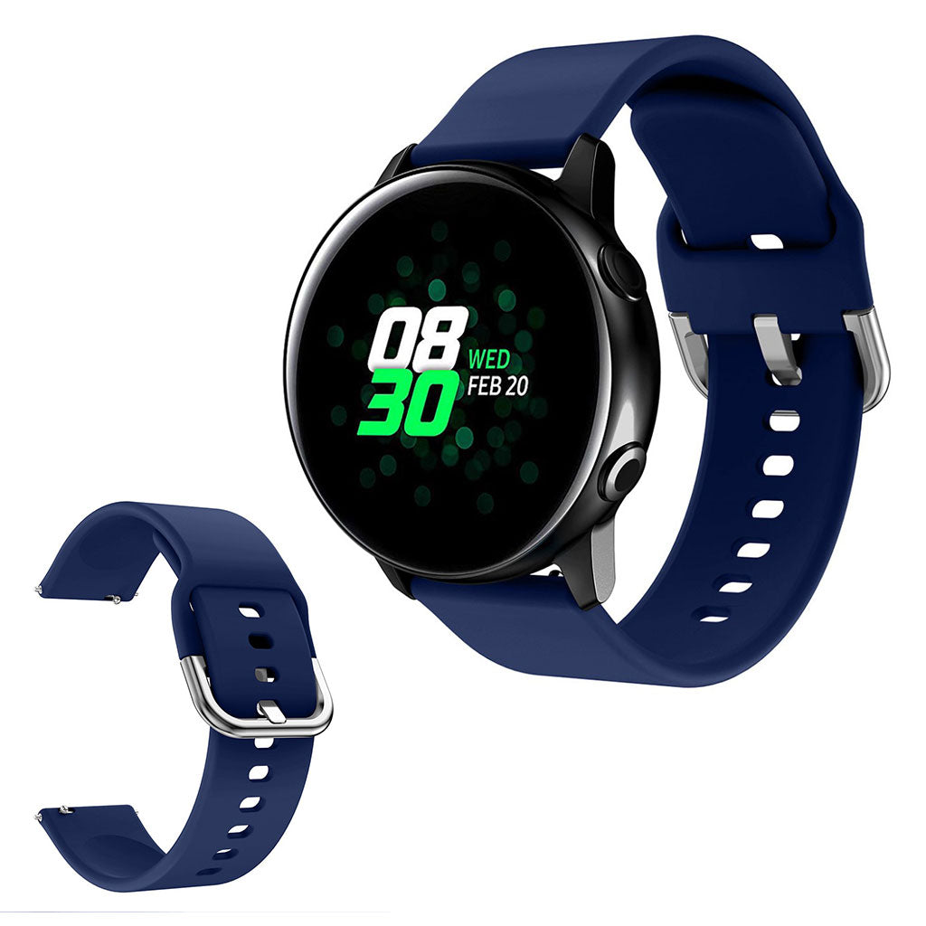 Samsung Galaxy Watch Active 2 - 40mm silikoninen ranneke - Laivastonsininen