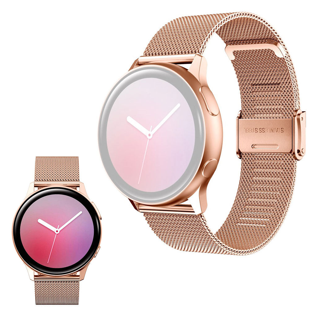 Ruostumattomasta teräksestä valmistettu ranneke Samsung Galaxy Watch Active 2 - 44mm / Watch Active - Ruusukulta