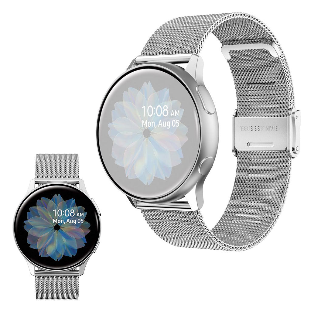 Ruostumattomasta teräksestä valmistettu ranneke Samsung Galaxy Watch Active 2 - 44mm / Watch Active - Hopea