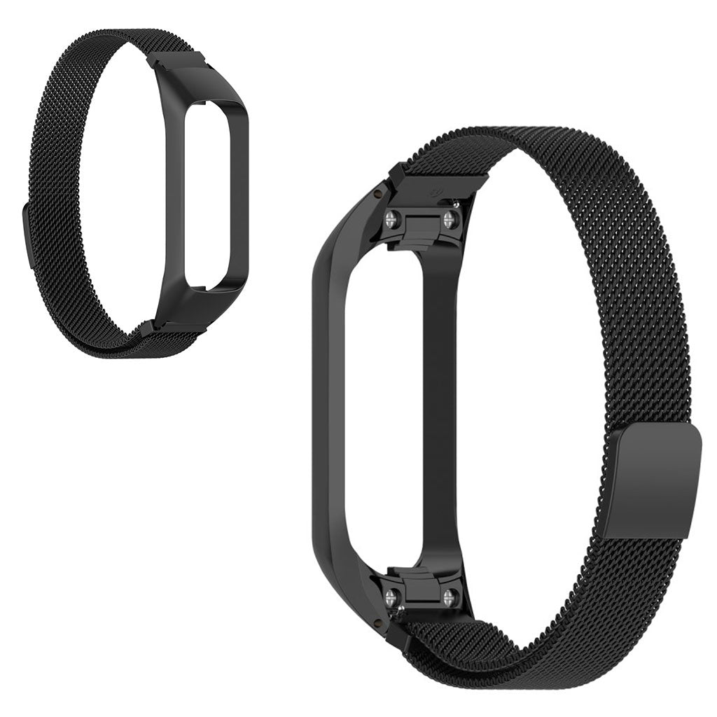 Samsung Galaxy Fit 2 ruostumattomasta teräksestä valmistettu ranneke - Musta