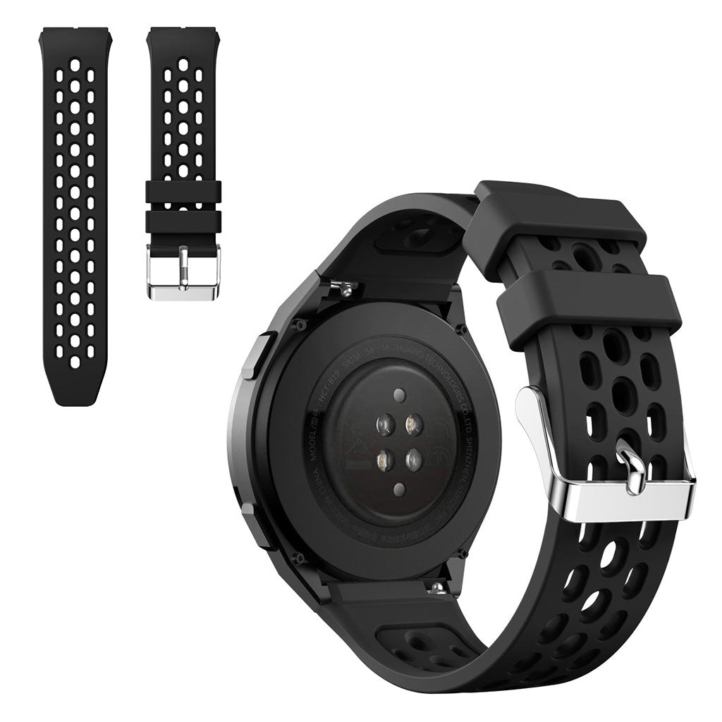 Huawei Watch GT 2e kaksisävyinen silikoninen kellonauha - Musta