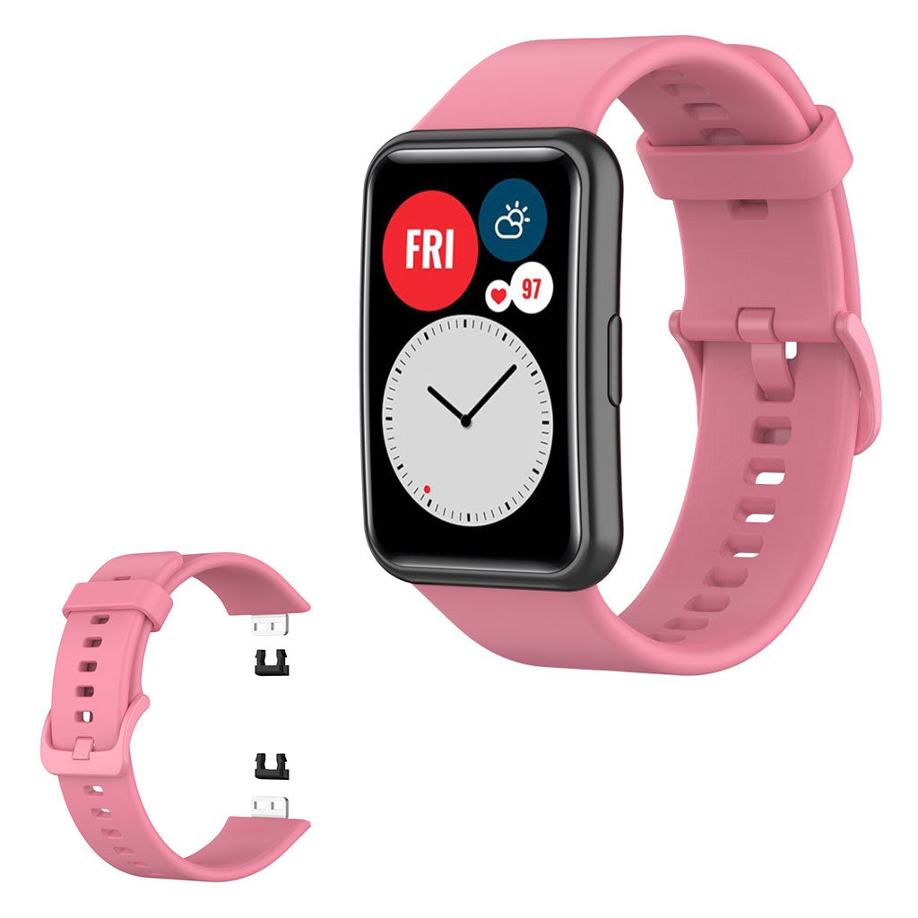 Huawei Watch Fit silikoninen kellonauha - Pinkki