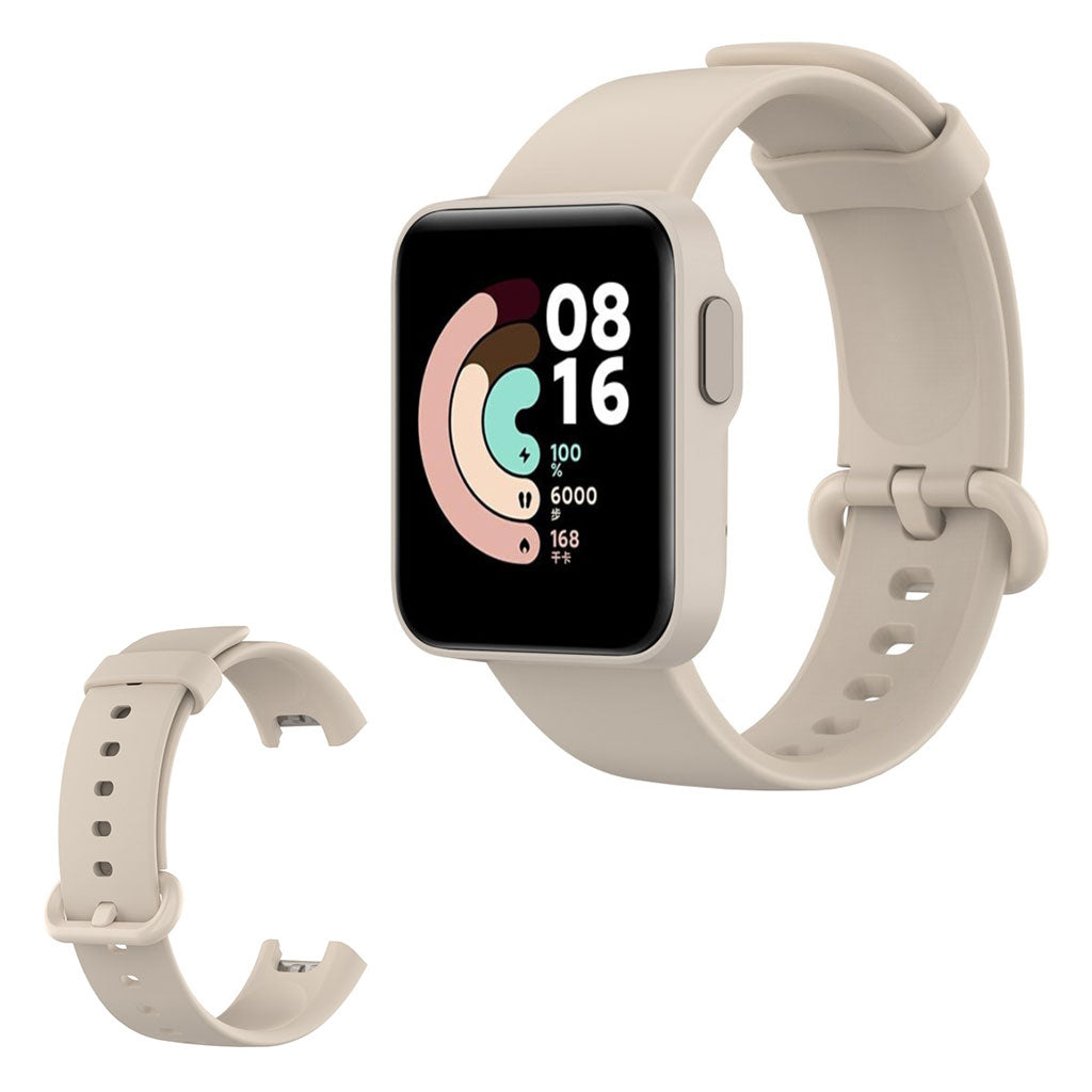 Xiaomi Mi Watch Lite yksinkertainen silikoninen kellonauha - Beige