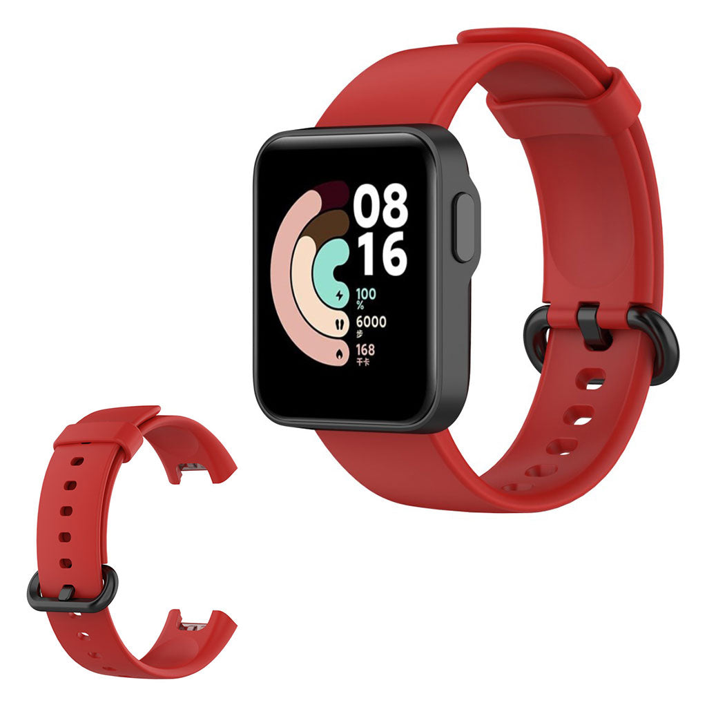 Xiaomi Mi Watch Lite yksinkertainen silikoninen kellonauha - Punainen