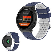Kaksivärinen silikoninen kellonauha Garmin Forerunner -laitteille - Sininen / Valkoinen