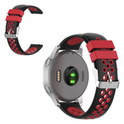 18mm Garmin Vivoactive 4S / Vivomove 3S kaksivärinen silikoninen ranneke - Musta / Punainen