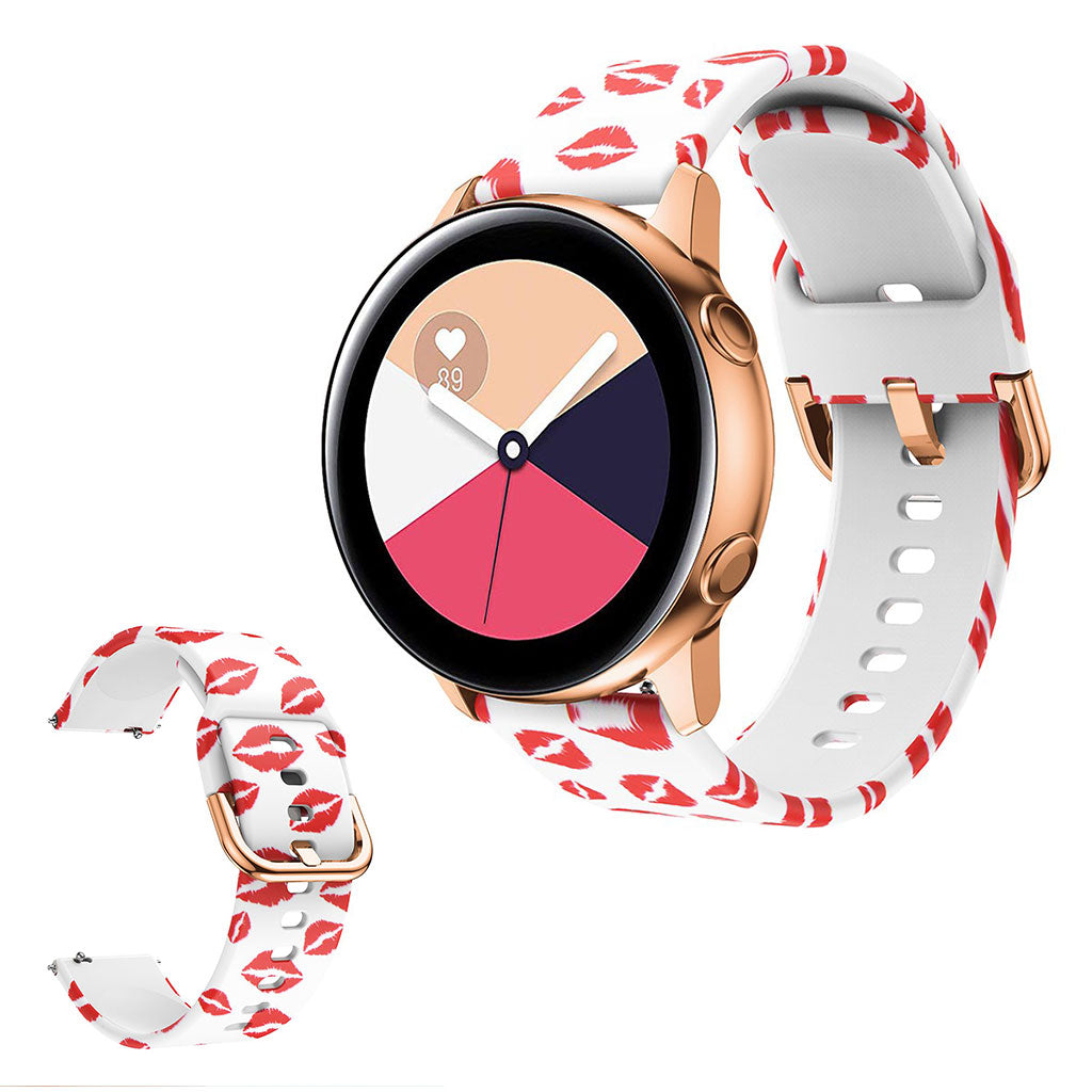Maalauksellinen kuvio silikoni katsella ranneke Amazfit ja Samsung katsella - Punaiset Huulet