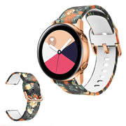 Maalauksellinen kuvio silikoni katsella ranneke Amazfit ja Samsung katsella - Ruusu