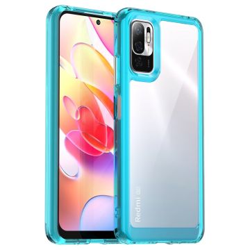 Xiaomi Poco M3 Pro / Xiaomi Poco M3 Pro 5G / Xiaomi Redmi Note 10 5G / Xiaomi Redmi Note 10T 5G älykäs akryylikansi - Läpinäkyvä Sininen