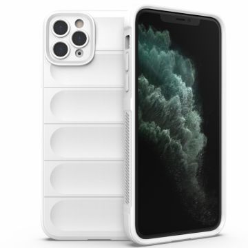 Pehmeä kahva muotoiltu kuori iPhone 11 Pro - Valkoinen