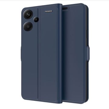 Sileä ja ohut premium-PU-nahkakotelo Xiaomi Redmi Note 13 Pro Plus - Tummansininen