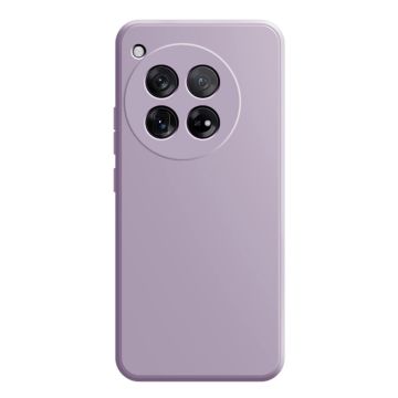 Mikrokuituvuorattu pehmeä kuminen puhelimen kuori OnePlus 12 - Ruoho Violetti