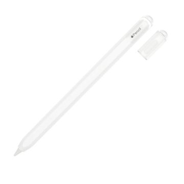 For Apple Pencil 3 (USB-C) Silicone Sleeve Stylus Pen Flexible Case Protective Cover - White