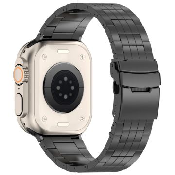 Apple Watch Series 49mm - 45mm - 44mm - 42mm 5-helminen titaaniseosranneke - Musta