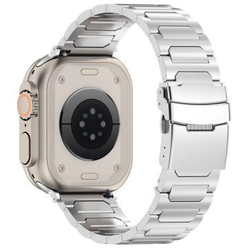 Apple Watch Series 49mm - 45mm - 44mm - 42mm Titaaniseos hihnanauha - Hopea