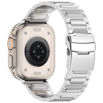 Apple Watch Series 49mm - 45mm - 44mm - 42mm Titaaniseos hihnanauha - Kiiltävä Hopea