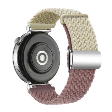 Huawei Watch GT 4 41mm Universal 18mm kellohihna kudottu rannekoru hopeisella magneettisoljella - Starlight + Savu Violetti