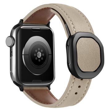 Apple Watch Series 49mm - 45mm - 44mm - 42mm aito naudannahkaranneke - Aprikoosi