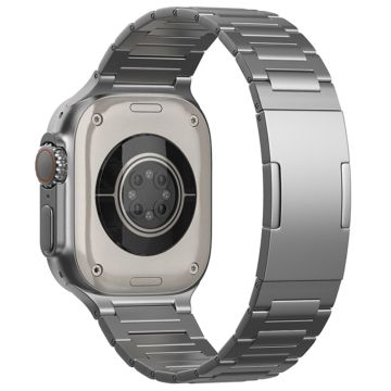 Apple Watch Series 49mm - 45mm - 44mm - 42mm korvaava titaaniseos kellonhihna - Harmaa