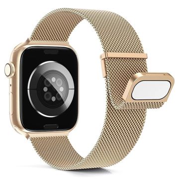 KALEBOL Apple Watch Series 49mm - 45mm - 44mm - 42mm Milanese magneettinen kelloranneke - Ruusukulta