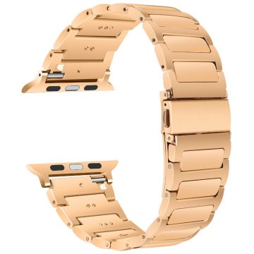 KALEBOL Apple Watch Series 49mm - 45mm - 44mm - 42mm kelloranneke sinkkiseos - Ruusukulta