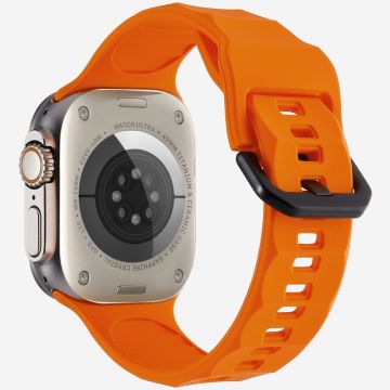 KALEBOL Apple Watch Series 49mm - 45mm - 44mm - 42mm silikoniurheilukellon hihna - Oranssi