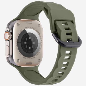 KALEBOL Apple Watch Series 49mm - 45mm - 44mm - 42mm silikoniurheilukellon hihna - Keskiyön Vihreä