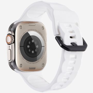 KALEBOL Apple Watch Series 49mm - 45mm - 44mm - 42mm silikoniurheilukellon hihna - Valkoinen