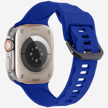 KALEBOL Apple Watch Series 49mm - 45mm - 44mm - 42mm silikoniurheilukellon hihna - Safiiri