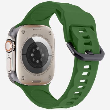 KALEBOL Apple Watch Series 49mm - 45mm - 44mm - 42mm silikoniurheilukellon hihna - Armeijan Vihreä