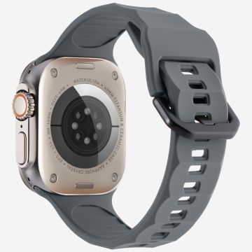 KALEBOL Apple Watch Series 49mm - 45mm - 44mm - 42mm silikoniurheilukellon hihna - Tummanharmaa