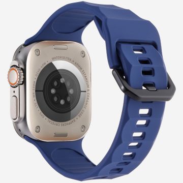 KALEBOL Apple Watch Series 49mm - 45mm - 44mm - 42mm silikoniurheilukellon hihna - Tummansininen