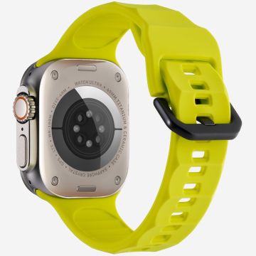 KALEBOL Apple Watch Series 49mm - 45mm - 44mm - 42mm silikoniurheilukellon hihna - Fluoresoiva Vihreä