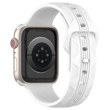 KALEBOL Apple Watch Series 49mm - 45mm - 44mm - 42mm silikoninen ranneke - Valkoinen